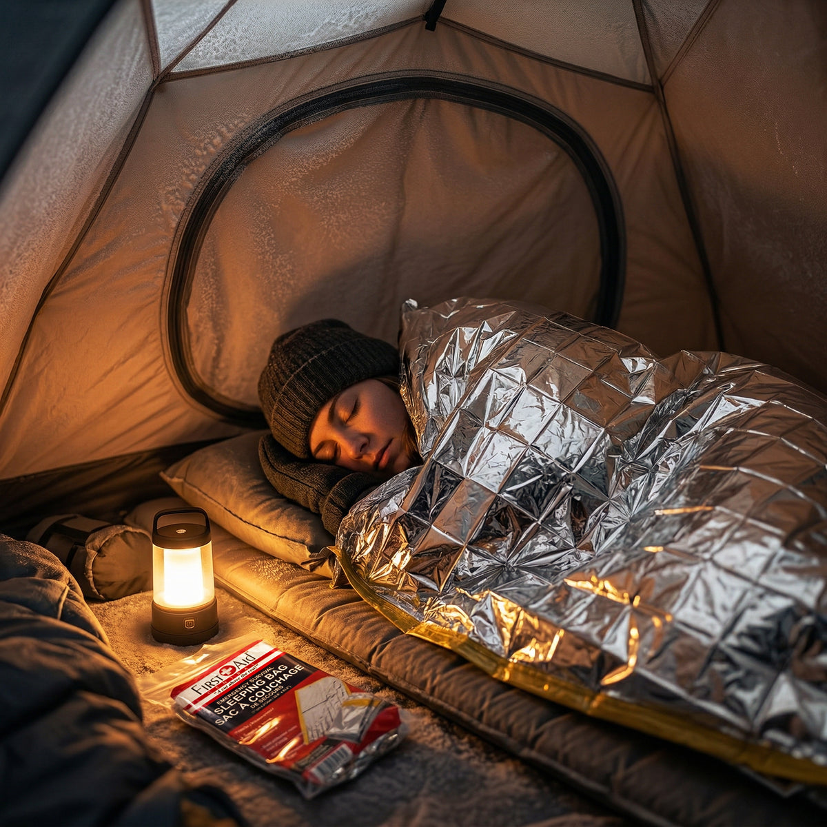 Sac de couchage d'urgence en Mylar
