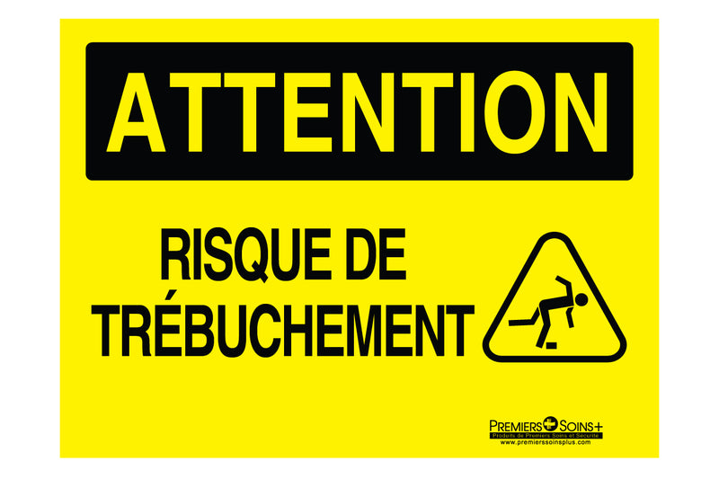 Attention - Risque de trébuchement - Enseigne