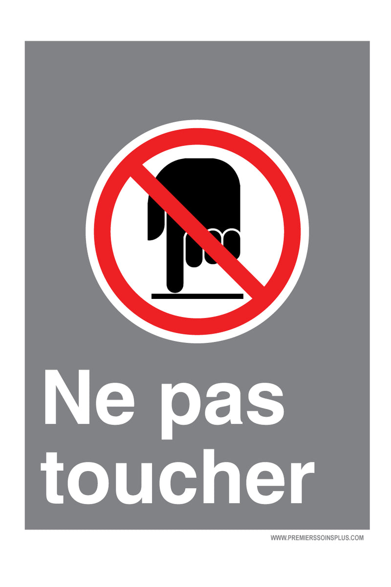 Ne pas toucher - Enseigne