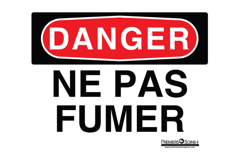 Danger - Ne pas fumer - Enseigne