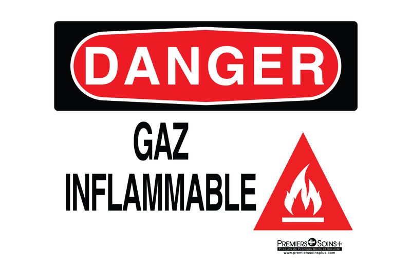 Danger - Gaz inflammable - Enseigne