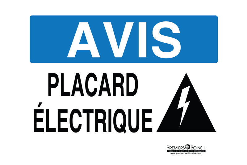 Avis - Placard électrique - Enseigne