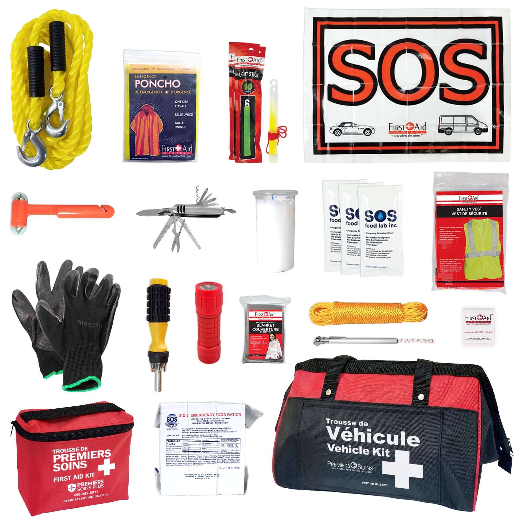 Trousse de véhicule d'urgence