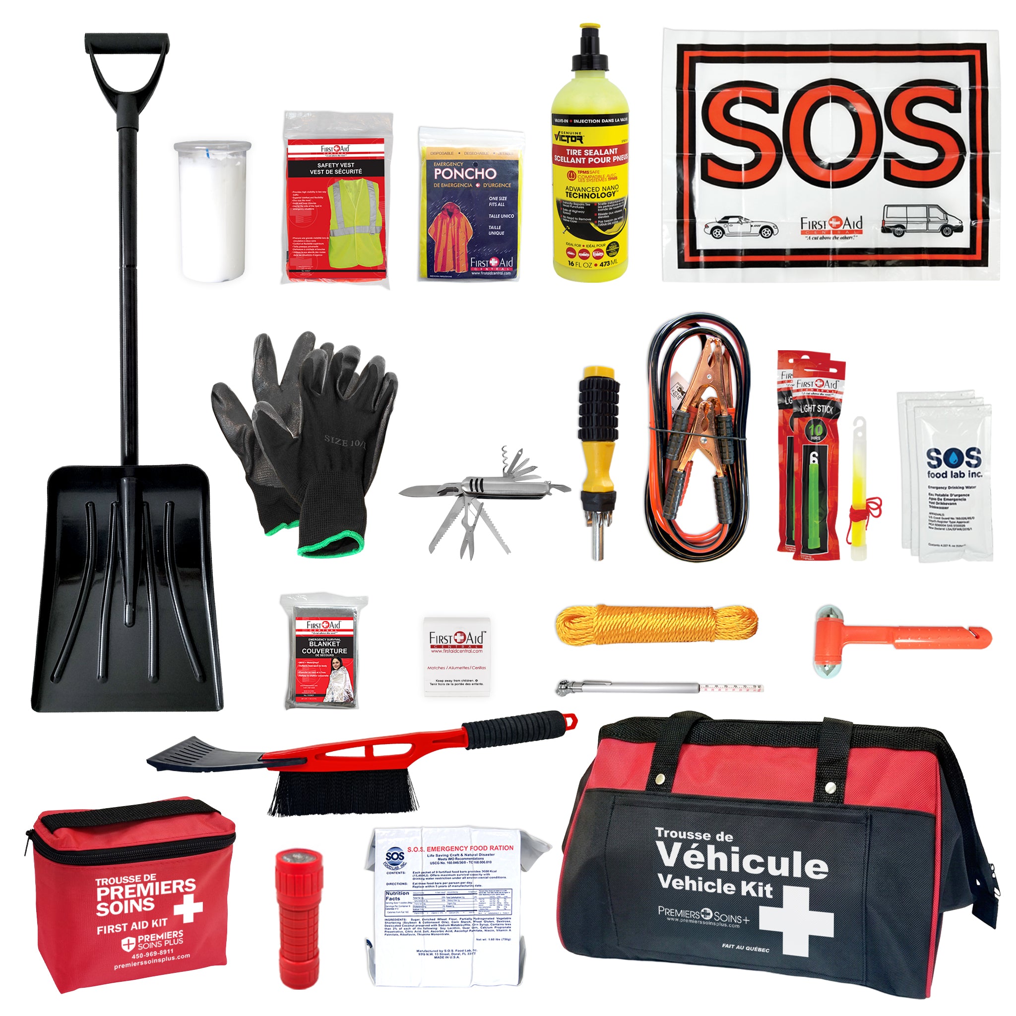 Trousse d'urgence pour véhicules en bord de route