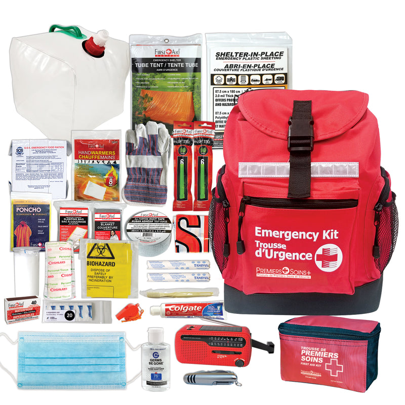 Trousse d'urgence deluxe pour 1 personne, 72 heures