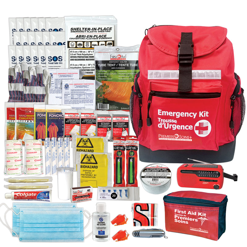 Trousse d'Urgence 72 heures - 2 personnes - Deluxe - avec eau