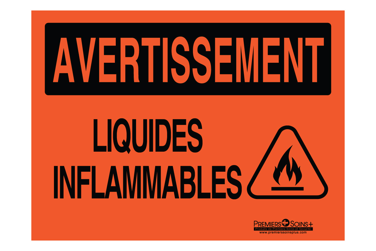 Avertissement - Liquides inflammables - Enseigne