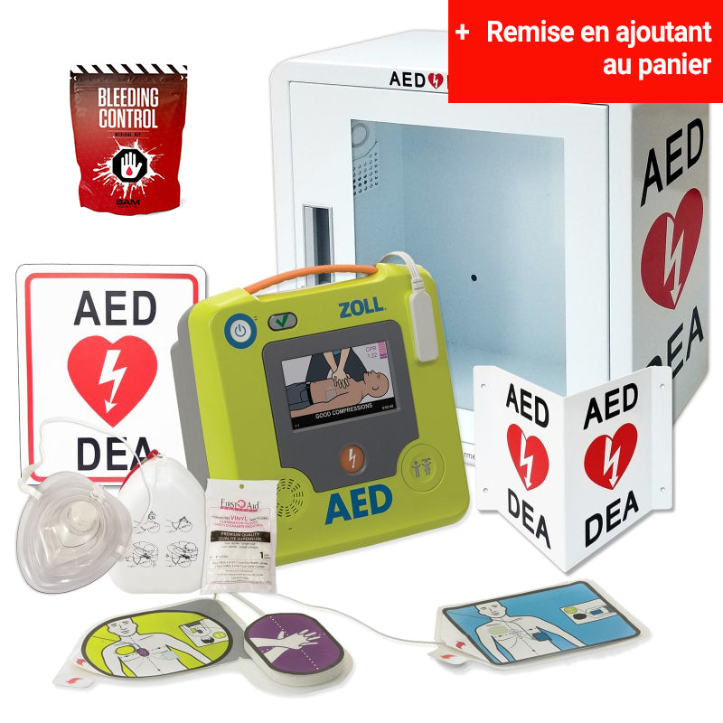 Ensemble ZOLL AED 3 + Trousse de contrôle des saignements (Valeur 70 $)