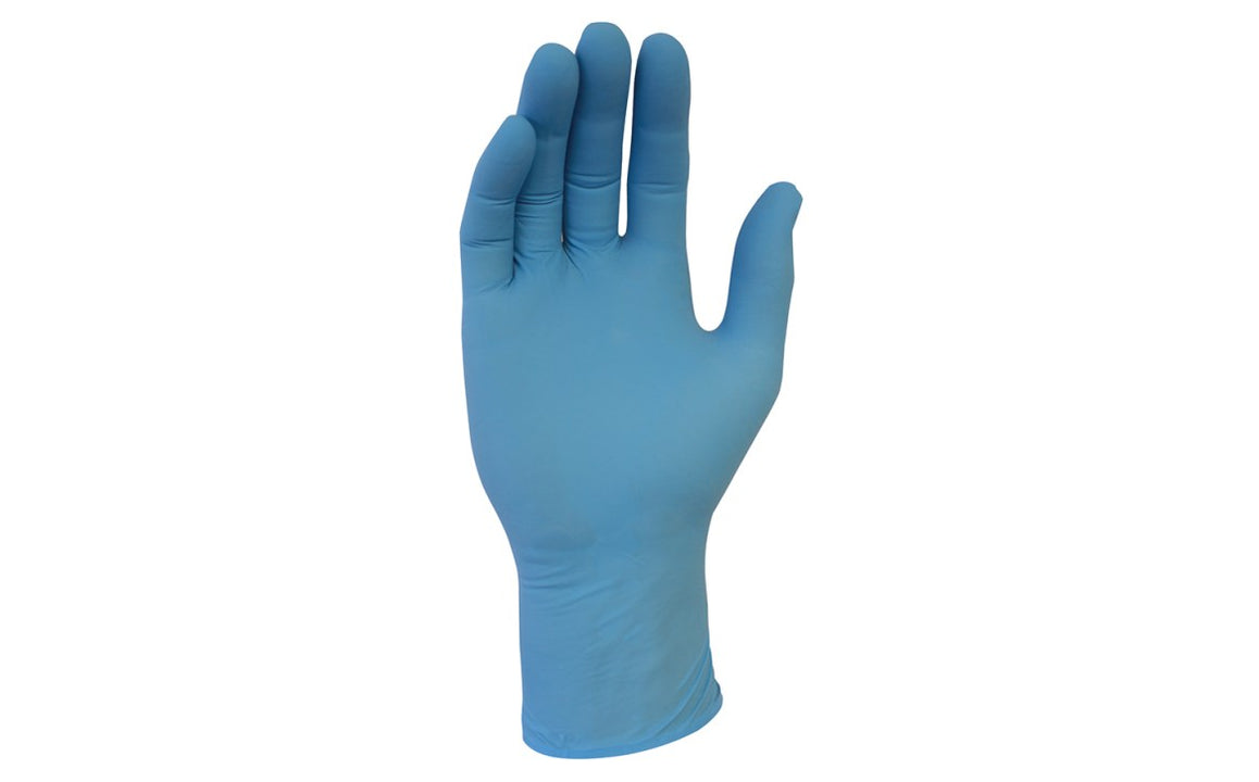 Gants jetables en nitrile bleu SURETOUCH, non poudrés, taille XL, boîte de 100 g - Date de péremption : 03/2026