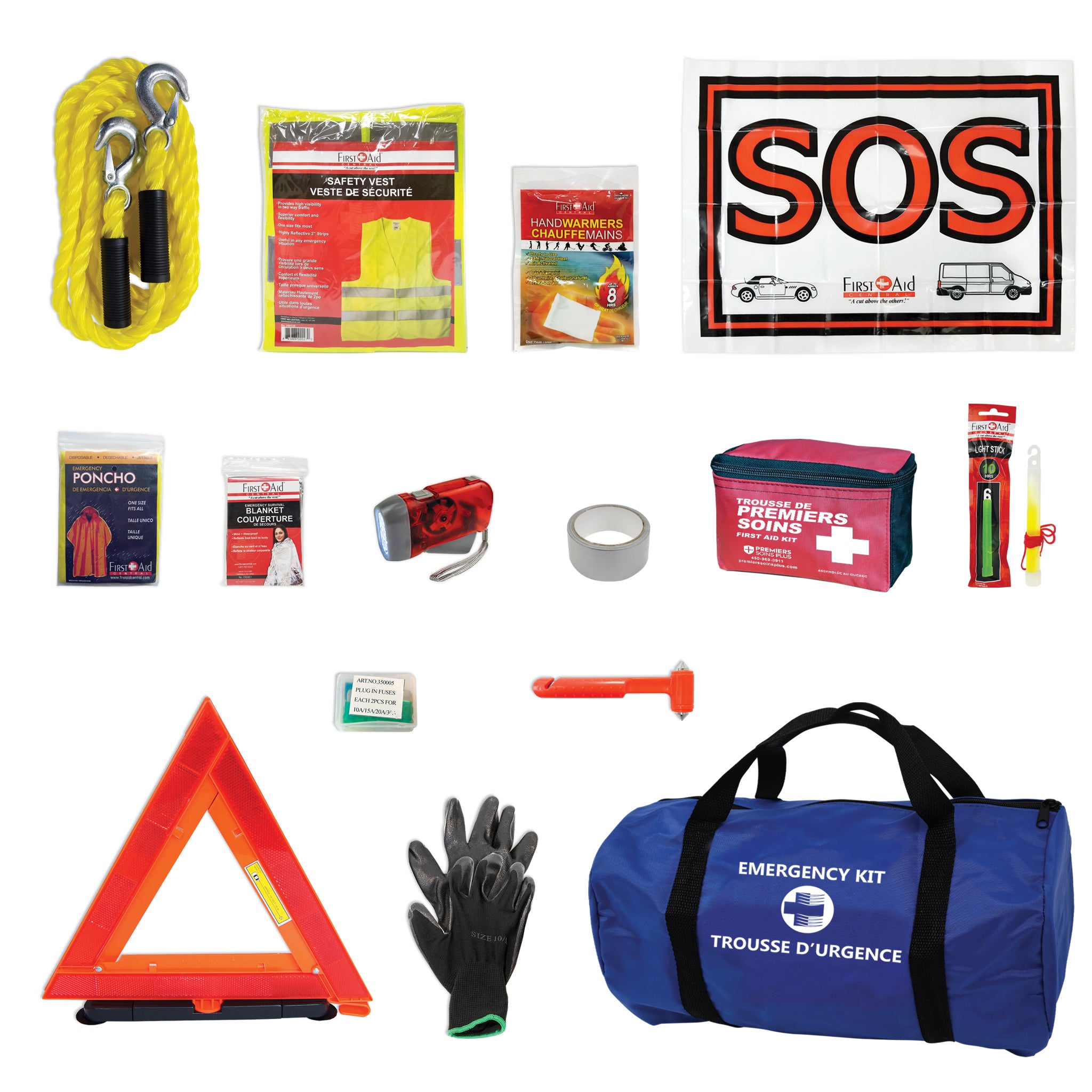 Trousse de survie en bordure de route