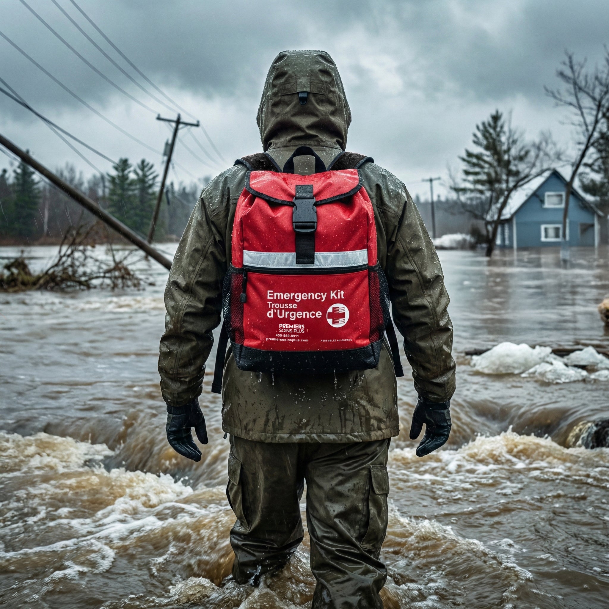 Trousse d'urgence pour 2 personnes, 72 heures, avec eau