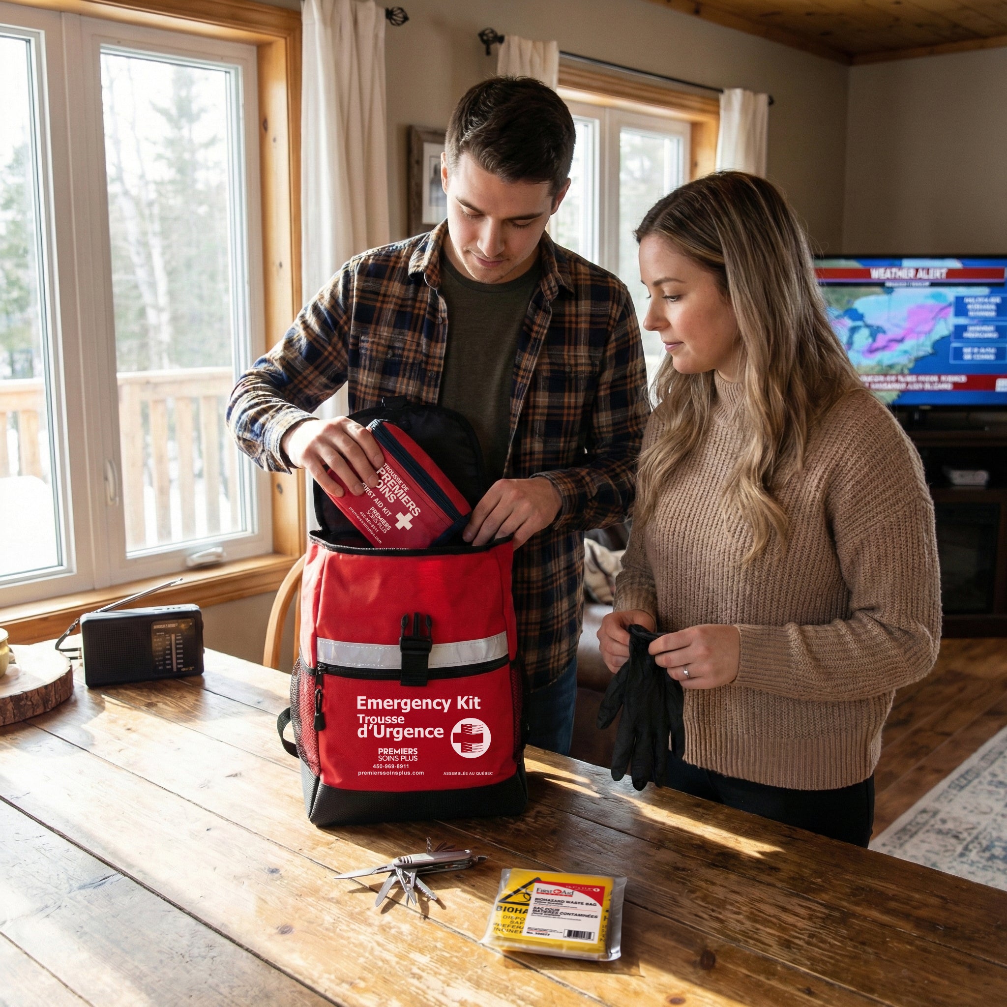 Trousse d'urgence pour 2 personnes, 72 heures