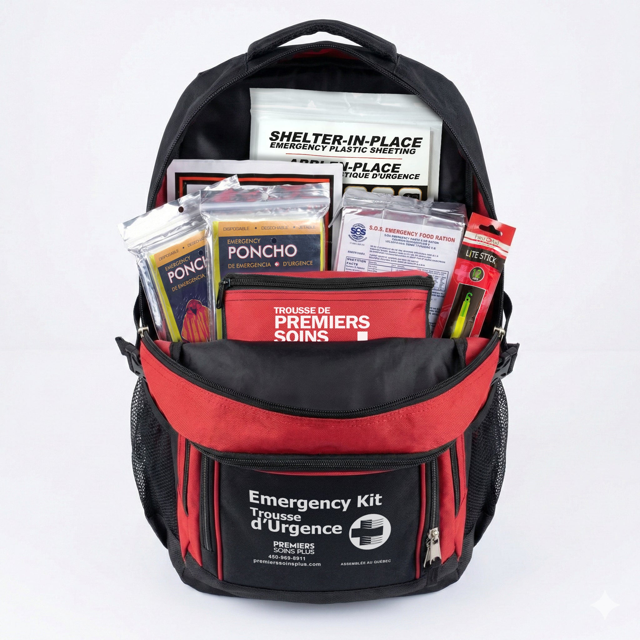 Trousse d'urgence pour 4 personnes, 72 heures