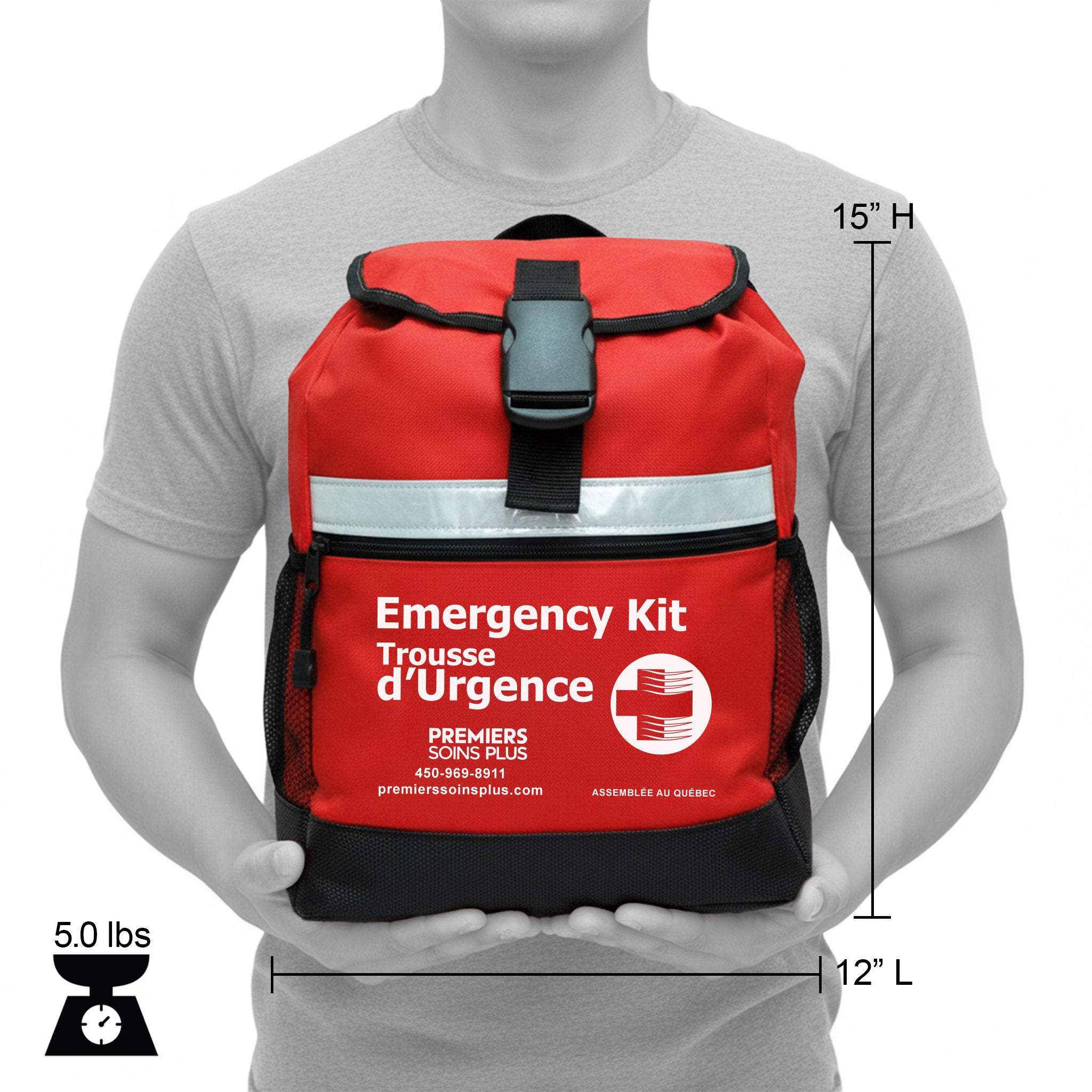 Trousse d'Urgence 72 heures - 1 personne - avec eau