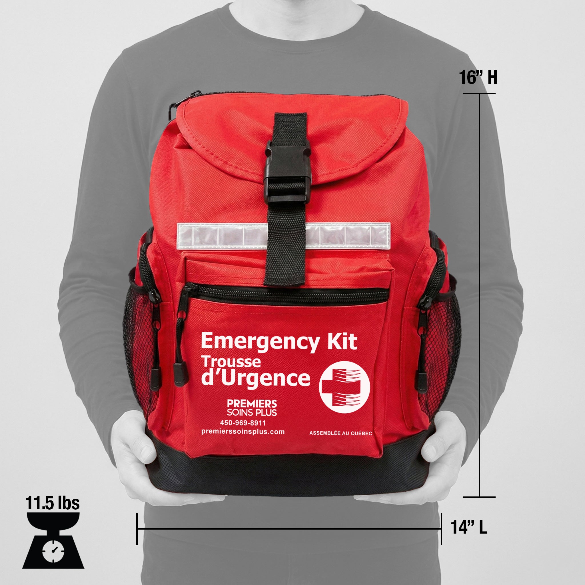 Trousse d'urgence pour 3 personnes, 72 heures