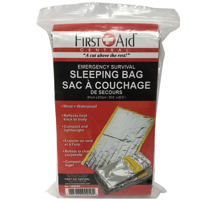 Sac de couchage d'urgence en Mylar