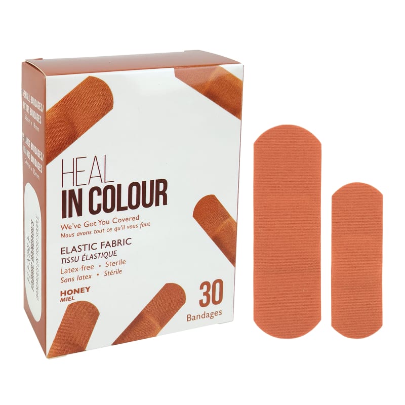 Bandages adhésifs en tissu Heal In Color, miel (paquet de 30)