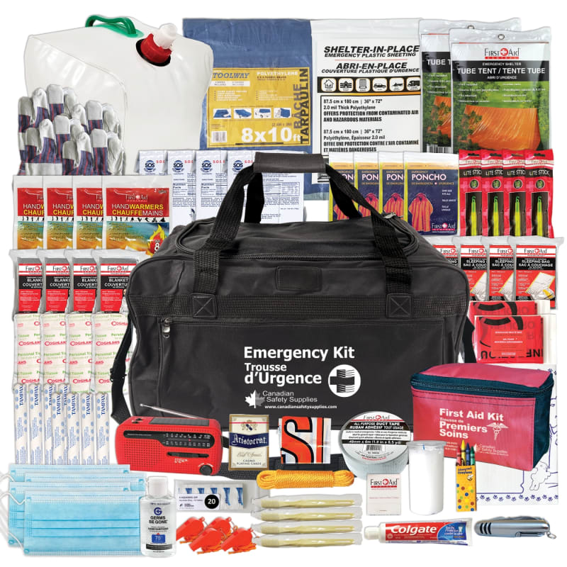 Trousse d'Urgence 72 heures - 4 personnes - Deluxe sans eau